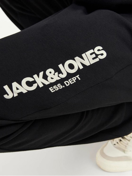 Sporty Black Men's Trousers by Jack Jones