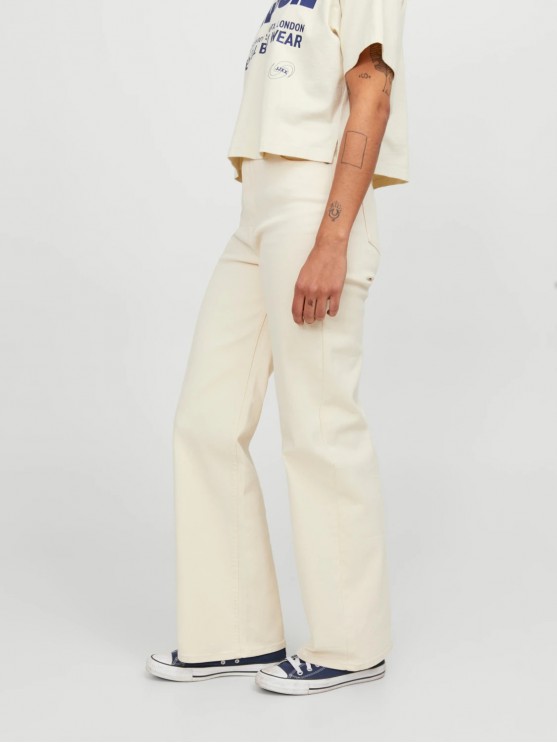 Classic beige trousers by JJXX for women
