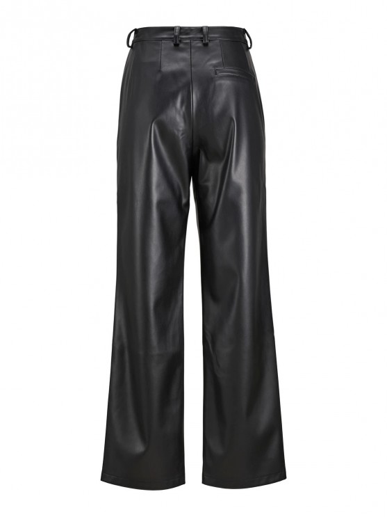 JJXX's Black Eco-Leather Pants for Women