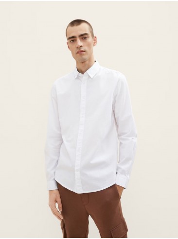 Tom Tailor shirt with long sleeves in white - 1033713 20000