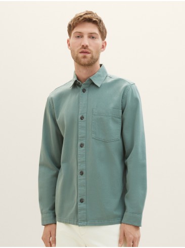 Зеленая рубашка с длинным рукавом - Tom Tailor 1037452 19643