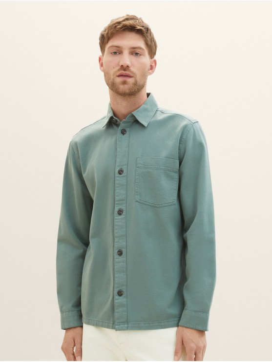 Tom Tailor Men's Green Long Sleeve Shirt