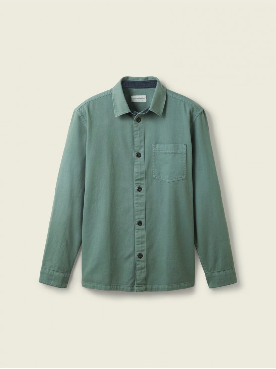 Tom Tailor Men's Green Long Sleeve Shirt