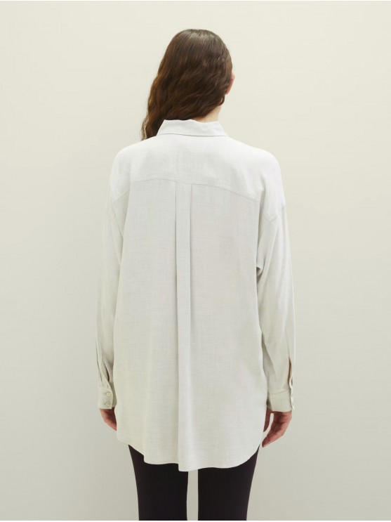 Жіноча сорочка Tom Tailor з довгим рукавом, сірого кольору