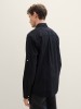 Чоловіча лляна сорочка Tom Tailor з довгим рукавом в чорному кольорі