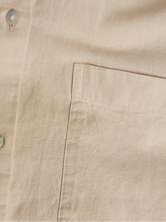 JJXX Women's Linen Shirts with Long Sleeves in Beige