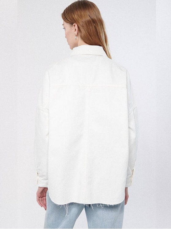 Джинсова жіноча сорочка Mavi з довгим рукавом, біла