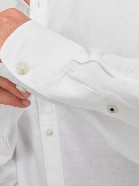 Stylish White Linen Shirt for Men by Jack Jones
