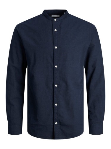 Jack Jones, long sleeve, linen, dark blue, blazer, 12248581