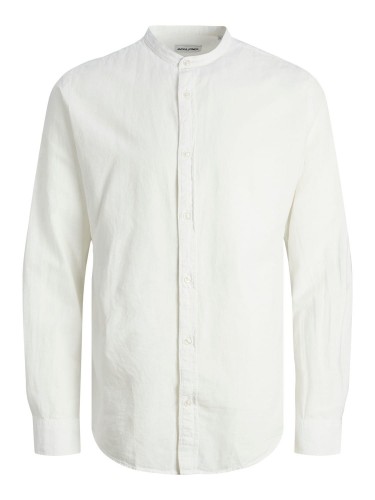 Лляна сорочка з довгим рукавом білого кольору - Jack Jones 12248581 White