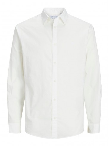 Рубашка Jack Jones белого цвета с длинным рукавом - 12248846 Whisper White