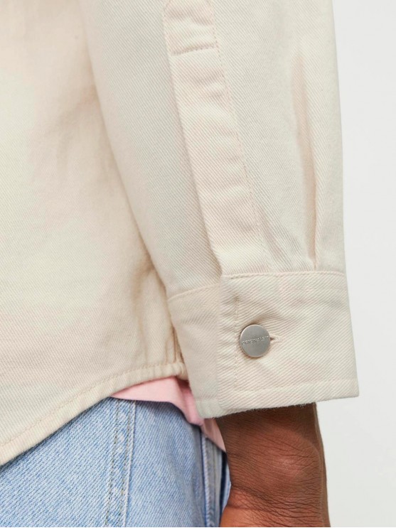 Stylish Jack Jones Men's Beige Shirt with Long Sleeves