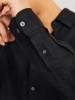 Мужской рубашка Jack Jones с длинным рукавом и черным цветом из льна