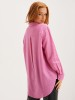 Stylish Pink Linen Shirt with Long Sleeves for Women by Only