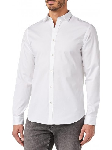 Jack Jones Slim Fit Long Sleeve Bright White Shirt - 12215323 SLI