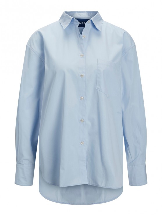 JJXX Women's Relaxed Fit Blue Shirt with Long Sleeves