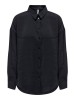 Only's Loose Fit Black Shirt with Long Sleeves for Women