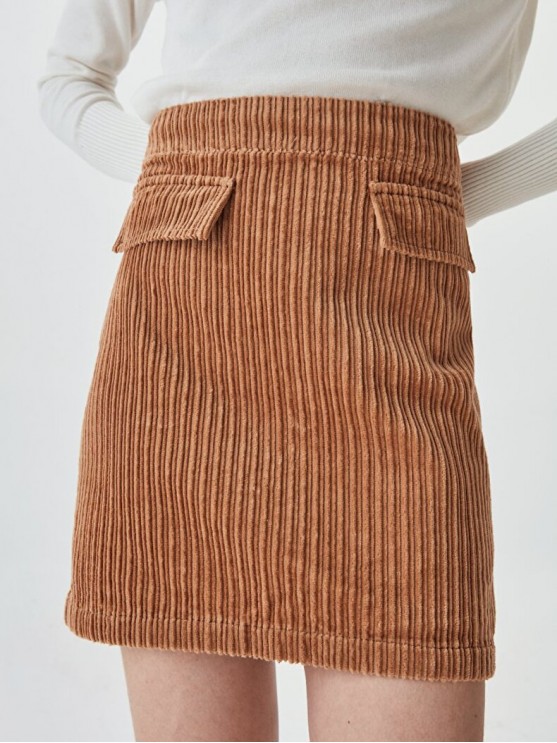 Женские коричневые вельветовые юбки LTB короткой длины