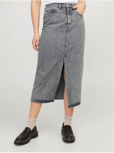JJXX Grey Denim Skirt - Long, Denim Skirt in Grey Color