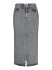 Довга джинсова спідниця сірого кольору від JJXX для жінок