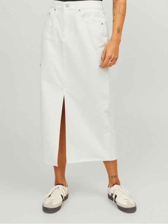 JJXX's Long White Denim Skirt for Women