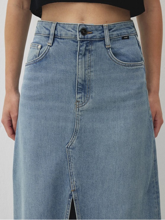 Женские джинсовые юбки Mavi светло-синего цвета