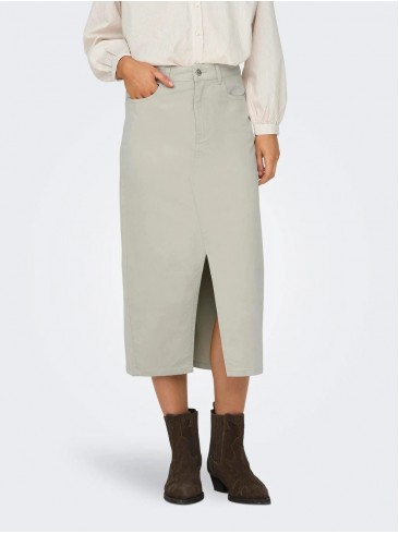 Stylish and comfortable long denim skirts - Only 15318146 Silver Lining