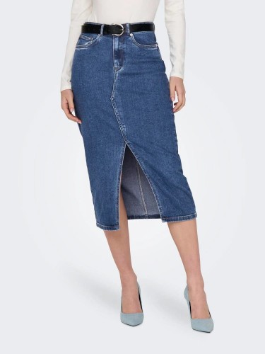 denim, midi length, Only brand, blue, jeans, 15324365 Medium Blue Deni