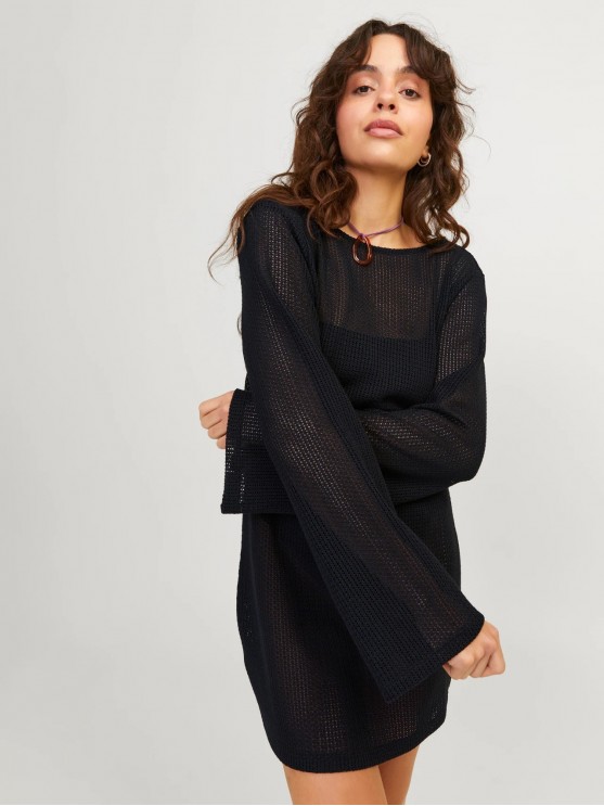 JJXX Women's Mini Black Knit Dress