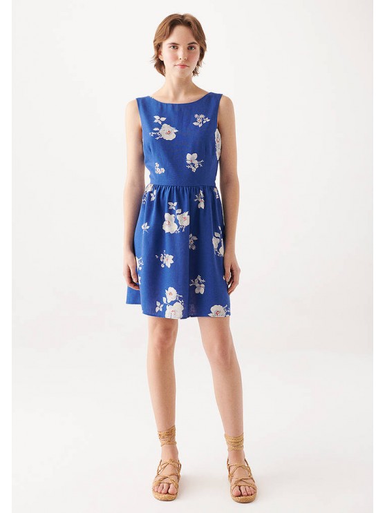 Floral Mini Dress by Mavi in Blue for Women