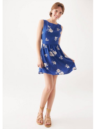 Mavi floral print mini dress blue - 1310092-81353