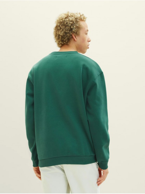 Tom Tailor Green Sweatshirt with English Print for Men