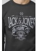 Shop the Latest Men's Gray Sweatshirt with English Print by Jack Jones