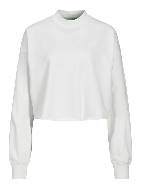 JJXX Women's Cropped White Sweatshirt with Unique Features