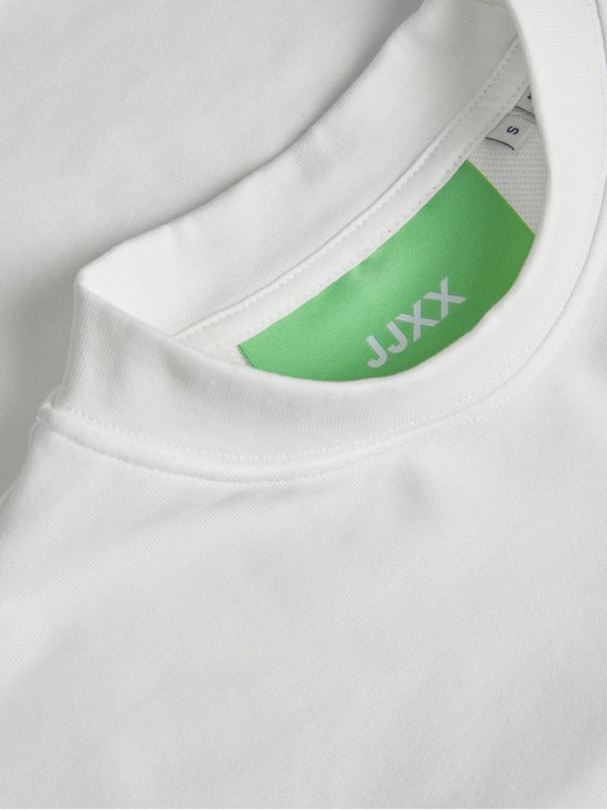 Женский свитшот JJXX белого цвета с укороченным кроем