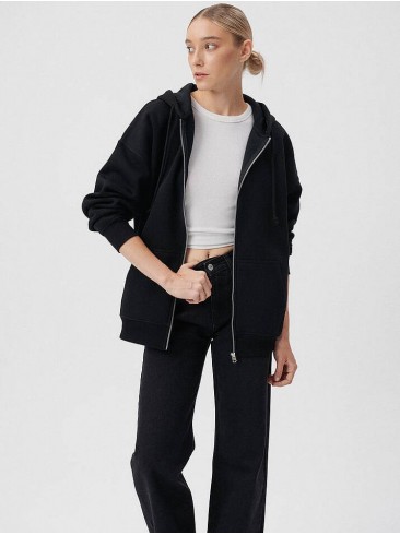 black, zip-up, sweatshirt, Mavi 1610221-900