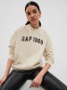 Stay stylish with GAP's English print beige sweatshirts for women