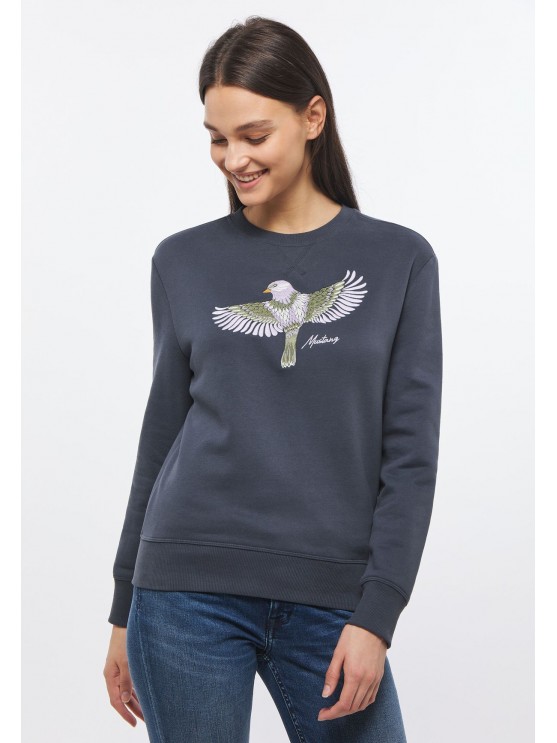 Stylish English Print Sweatshirts for Women by Mustang