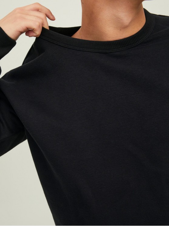 Stylish Black RELAXED Sweatshirt for Men by Jack Jones