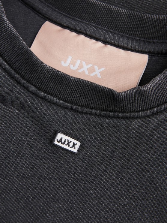 JJXX Black Sweatshirts with Russian Print for Women