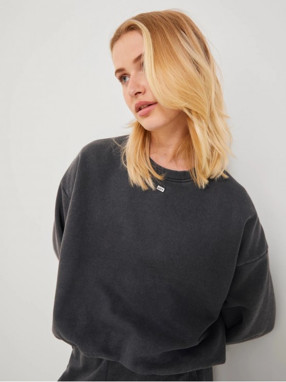 Stylish Black Sweatshirts with English Print by JJXX for Women