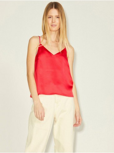 JJXX Bright Rose Top in Red: Stylish and Comfortable